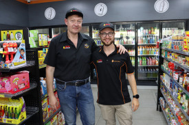 Ultra Petroleum’s founder, Dimitry Kane, with son Jason at the Gilgandra opening on November 14.