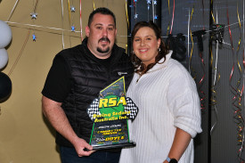 Blake Doyle with Ash Dawes, his partner, and RSA secretary.