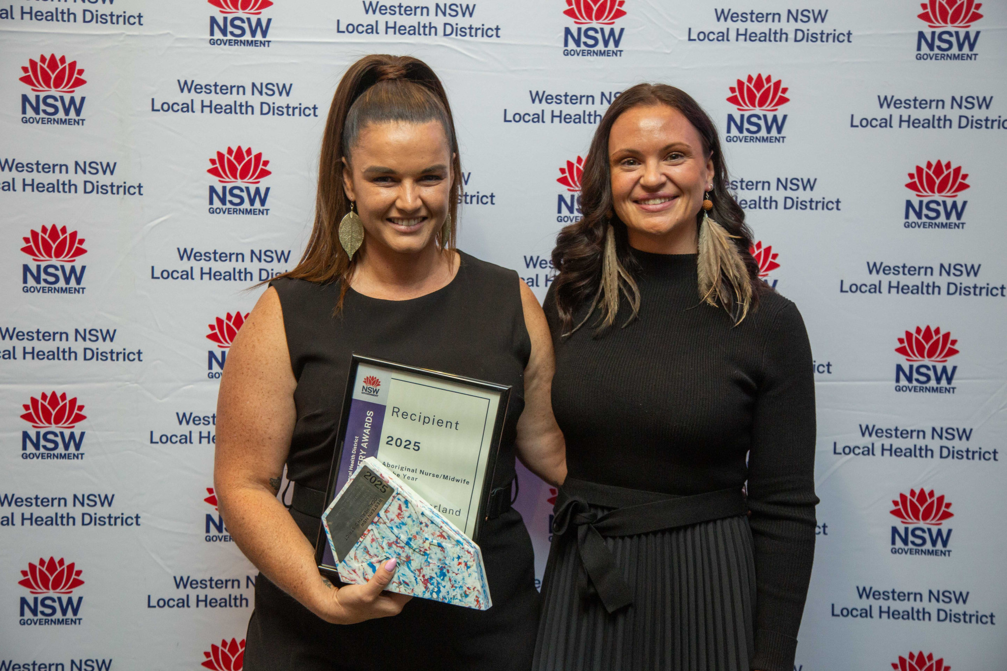 Amy at her Western Local Health District award presentation. Photo supplied by NSW Health.