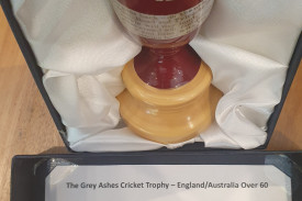 The Grey Ashes, that England and Australia, with former Gilgandra all-rounder Darren Smith in the side will play for. Photo supplied.