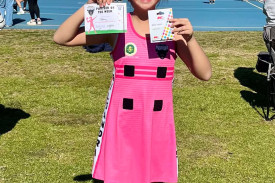 Under 10 netball Panther of the Week, Tiffany Fong.