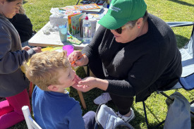 Barnardos’ face-painting with Gina Elwin.