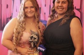 Most improved Mackaylah Ross presented by Kadesia Wakley.