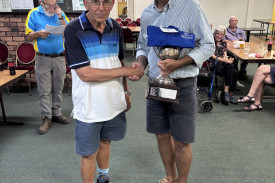 2025 John Barwick Memorial winner was Mark Barwick, presented by Russell Anderson.