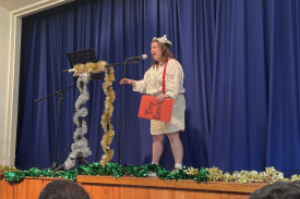 Emily Horan performed a comedy skit, ‘Scientifically Proven - Santa Clause is Real’.