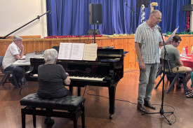 Janet Cheal accompanying Stephen Bignall for a couple of performances.