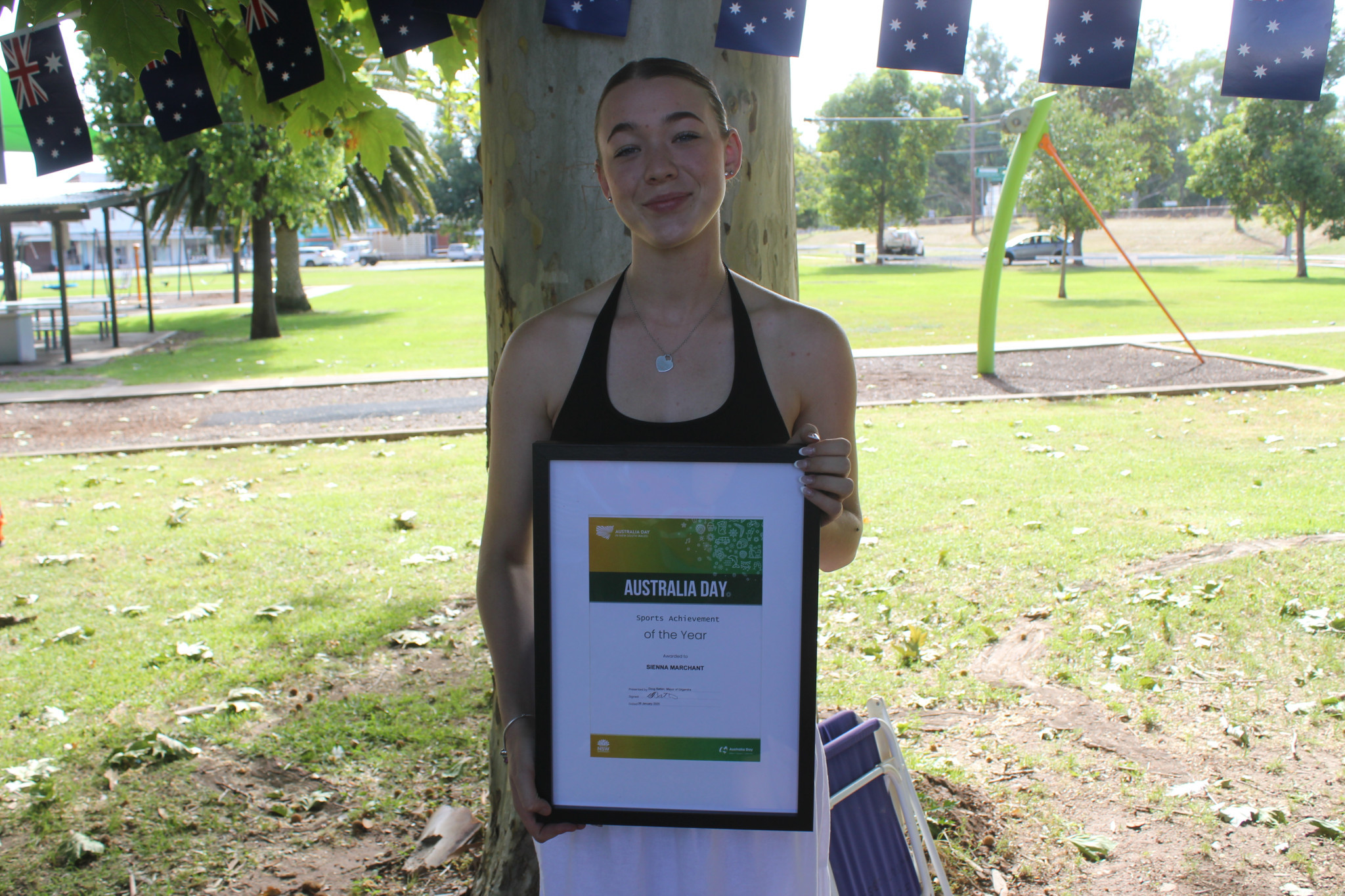 2025 Sports Achievement Award recipient is Sienna Marchant. Photo by The Gilgandra Weekly.