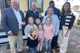 Barry Malone and Lloyd Gilmour with family.