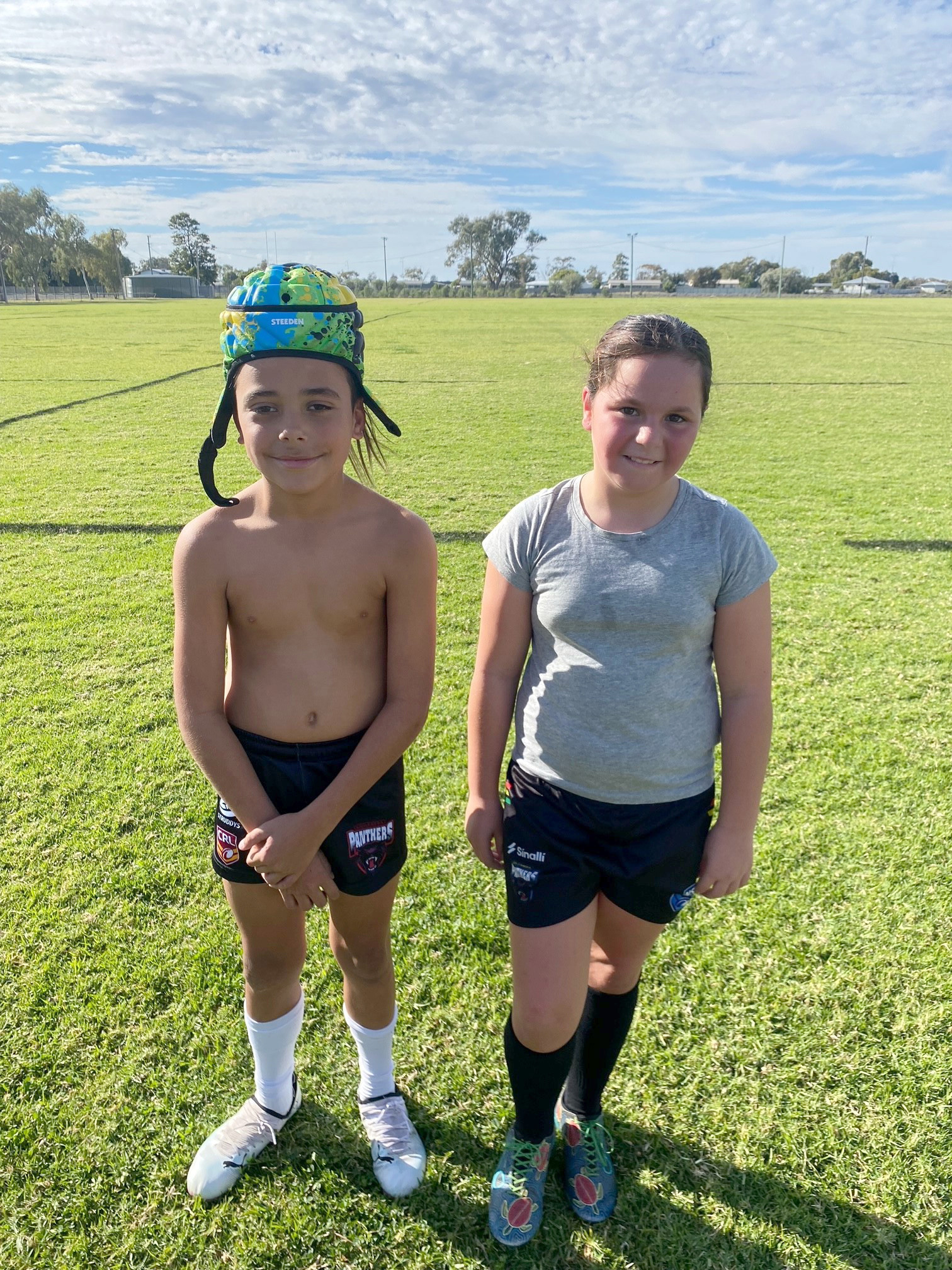 U10 Panthers of the Week, Brax Hammond-Brown and Bella Hammond.