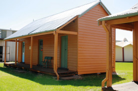 Buildings from ‘Berida’ and ‘Bullagreen’ have recently been repainted in heritage orange with green trims.