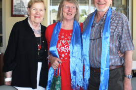 Hilda Newstead with guest speakers Christine and Rod Howchin.