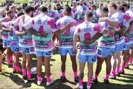 The Gillar Freshwater Hunters come together during the 2024 Dubbo Waratahs Aboriginal Rugby League Knockout. All photos supplied.