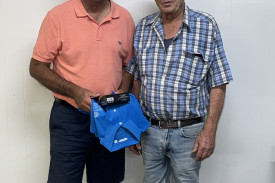 Russell Anderson is the 2024 Club Champion. He is pictured with championship sponsor (Lummo’s Auto Repairs) Peter Lummis.
