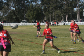 The tri tag Flamin’ Galahs squad came off runners-up in Saturday’s demonstration match during their regular season bye round.