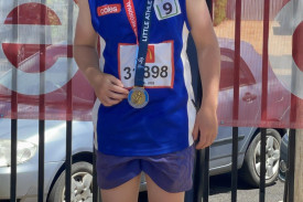 Thomas Colwell won the nine years boys shot put at the regional athletics championships at Dubbo, throwing 5.73m. Thomas is also now off to the state titles at Sydney (Homebush) in March.