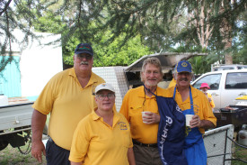 Gilgandra Lions Club’s members were busy cooking the barbecue breakfast for Australia Day.