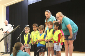 Gilgandra Preschool performing their song.