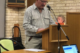 Uniting Church leader Ross Barden shared a reading from the Bible.