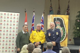 Lindsay Brown was presented with a 10 year long service medal (LSM); has served for 17 years.