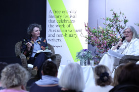 Author Maggie McKellar and Moderator Claire Wivell Plater.