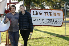 Thomas and his partner Kristy are to thank for the wonderful restoration of the Gilgandra Museums iconic windmill.
