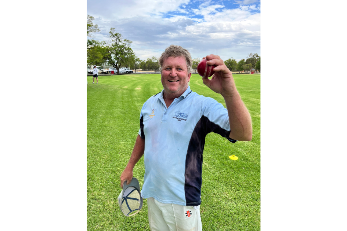 Ben Storer had a day out for USC-Marthaguy in their important win against Coonabarabran, scoring 29 runs and taking a remarkable 6-7 with the ball. Photo supplied by: Douglas Freeth.