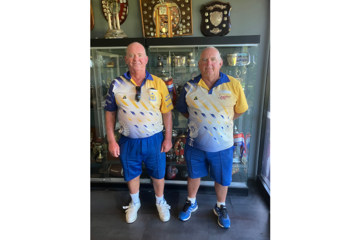 Garry and Noel Raines are finalists in section three of the Mid-West Open Reserve Singles. Noel defeated Garry 25-11 in the final to move on to the next division which will be played in early 2025. Photos supplied.