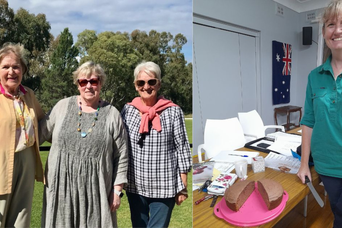 Hilda Newstead, Sue Armstrong, and Helen Oates celebrated ACWW ‘Women Walk The World’ event with a walk on April 29. Rebekah Makila with her great glazed chocolate cake at our meeting. Photo by Gilgandra CWA Evening Branch.