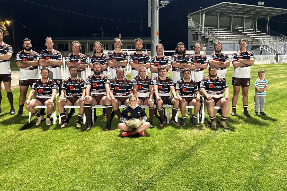 Gilgandra Rugby League’s reserve grade grand final side for 2024. Back row: George Alchin, Jay Towney, Stephen Diggs, Grant Zell, Tobey Creenaune, Lachlan Briggs, Isaac Alchin, Ned Kelly, Jarrod Fuller, Jason Scealy, Mitch Scealy, and Josh Masling. Front row: Shane Ritchie, Curtis Carr, Andrew Prout, Damien Jordan (captain-coach), GJ Sutherland, Kaleb Sutherland, Mason Budworth-Louie, Alex Sutherland, and ball-girl Layla Walker. Absent: Brandon Hammond, Jamie Towney, Kyzah Louie, Tim Altmann, and Joe Alchin. Photo supplied.