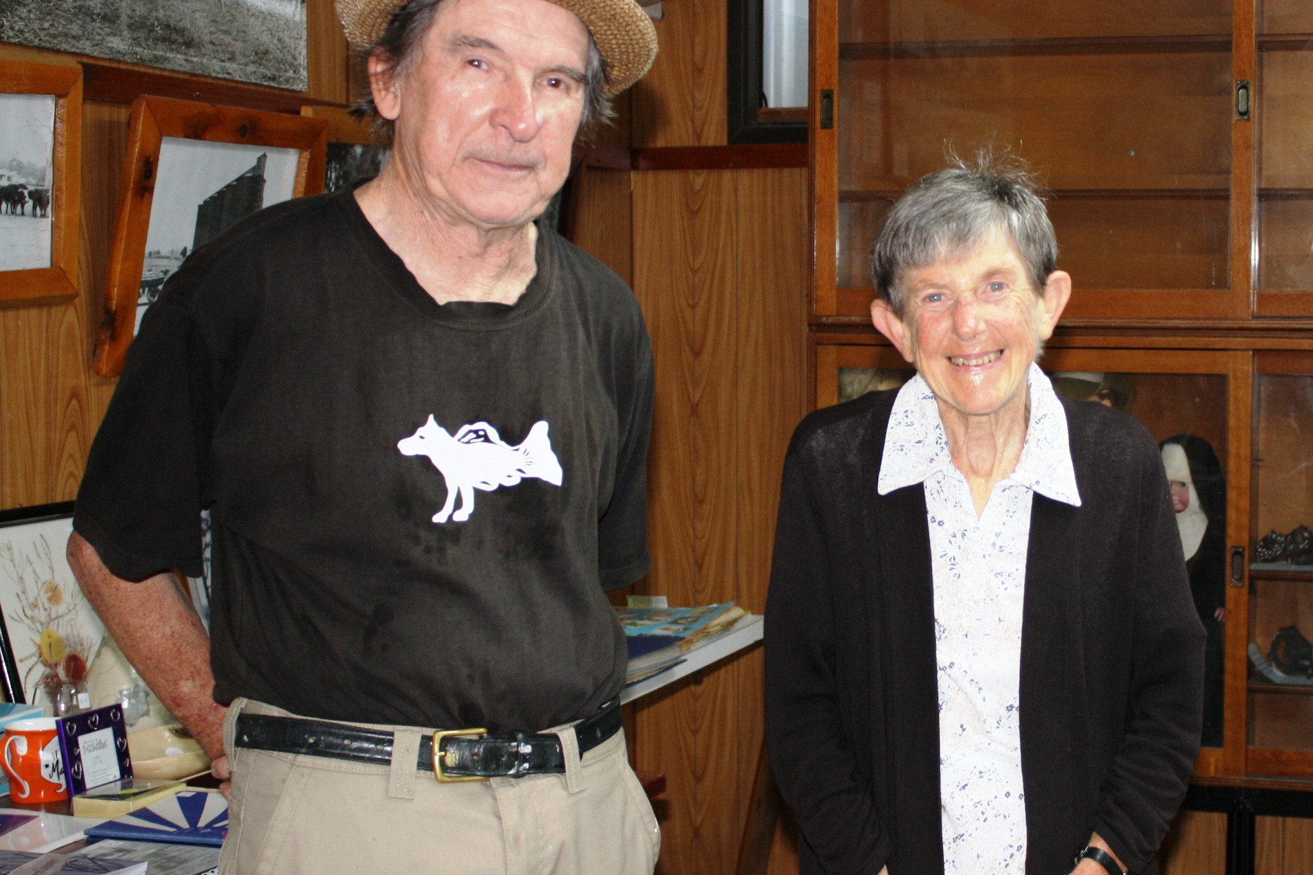 Historical Society - Artist Jack Randell with Ros Howard.