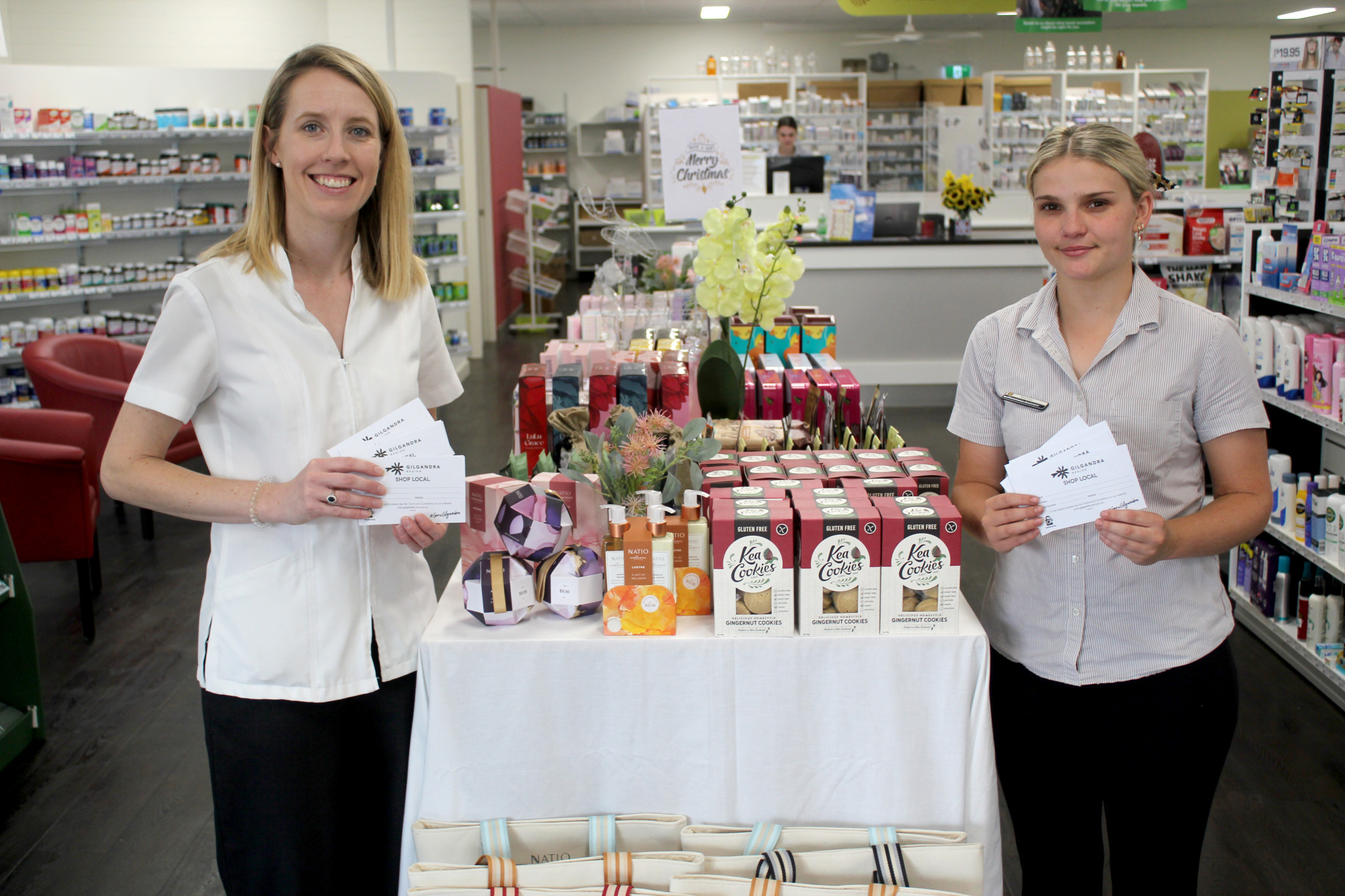 Emma Robinson from Gilgandra Pharmacy commented on the impact that Shop Local has on Gil’s businesses. “[Shop Local] is great because people can be rewared for shopping with their local businesses,” she began. “Locals are encouraged to come and do their Christmas shopping in town first. [Gilgandra Pharmacy] is also really looking forward to the Winter Wonerland evening. We’ll be open late that day,” Emma said. Tee Bridges continued; “[This time of year] is a nice time to be working in retail because everyone is excited. We really appreciate people shopping locally. It’s a great initiative by council to encourage people to Shop Local!”