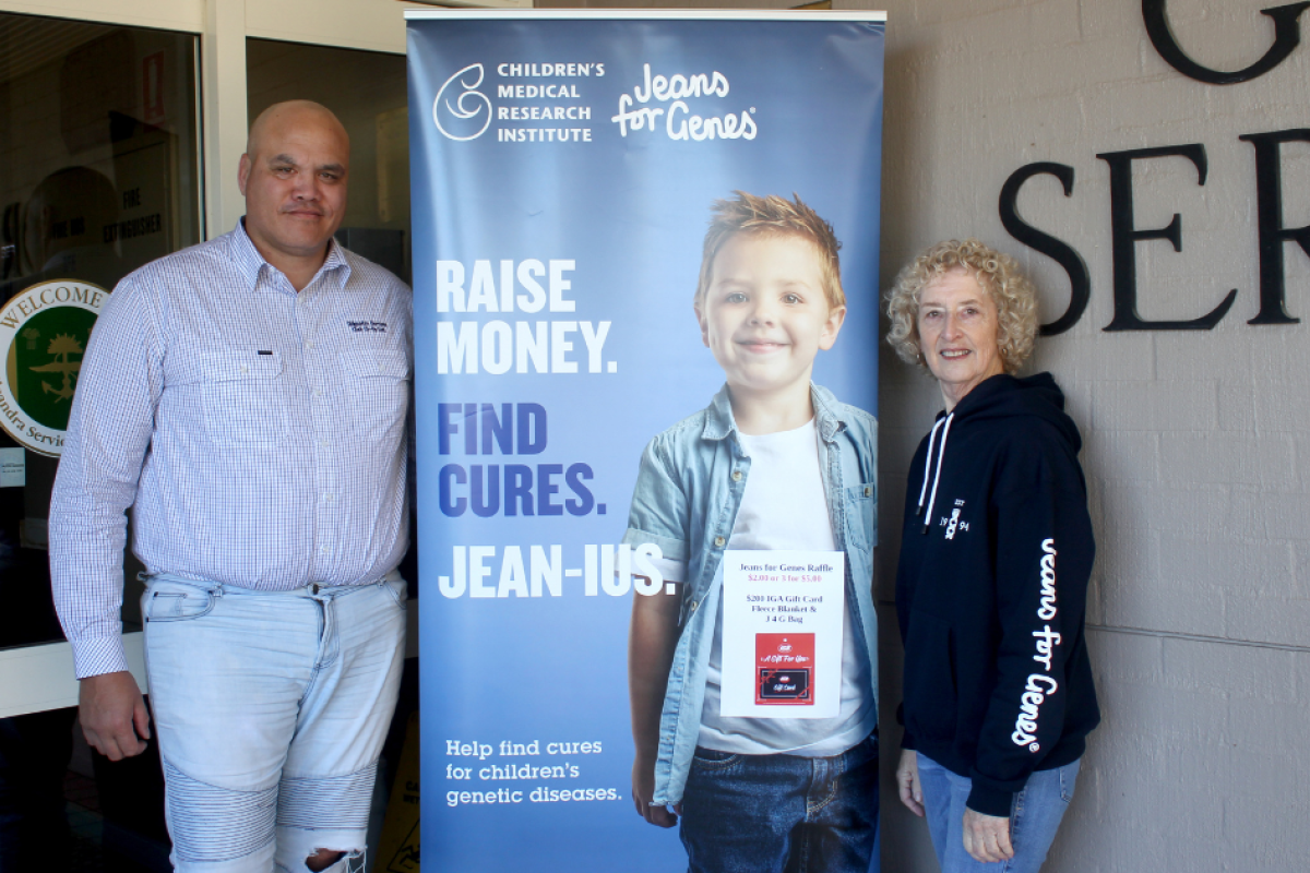 Gilgandra Services Club’s manager Quentin Karaitiana is looking forward to the club supporting fundraiser Jenny Johnston and Jeans for Genes Day this year. Photo by The Gilgandra Weekly: Nicholas Croker