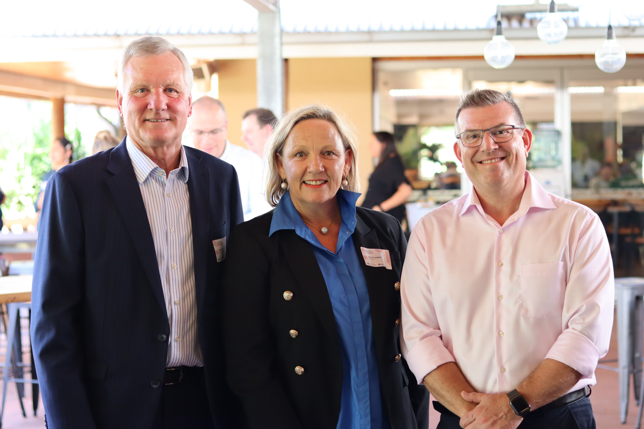 Regional Development Australia’s Orana chair Brad Cam with RDA Orana CEO Justine Campbell and member for Dubbo Dugald Saunders. Photos supplied.