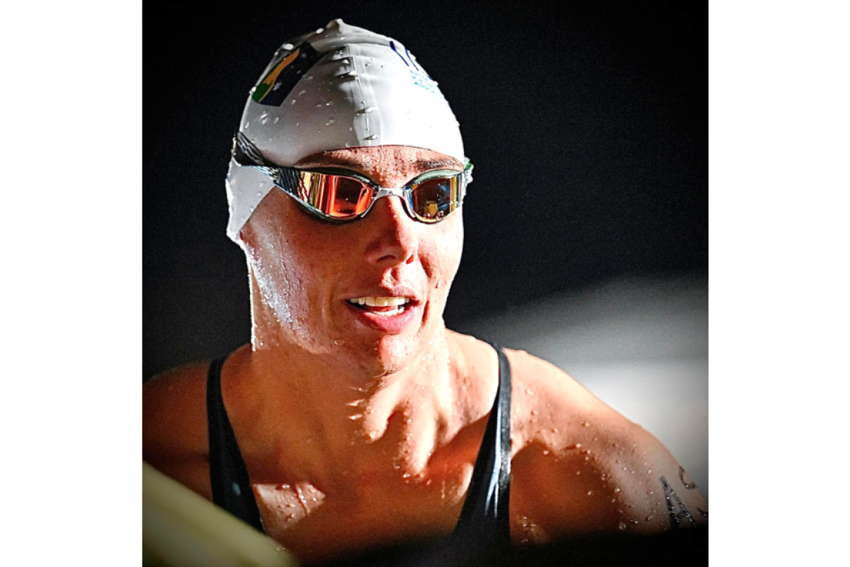 Peta Bradley took home two silver and one gold medals, swimming in Molveno, Italy. Photos supplied.