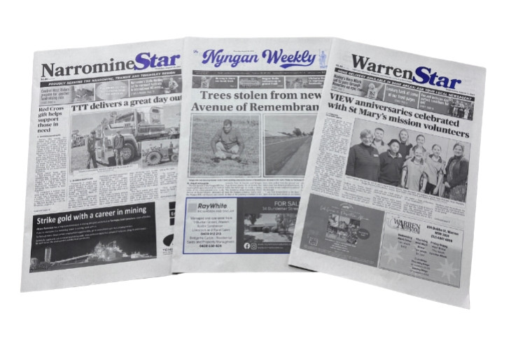 The last print editions under these titles: Narromine Star, The Nyngan Weekly, and Warren Star.