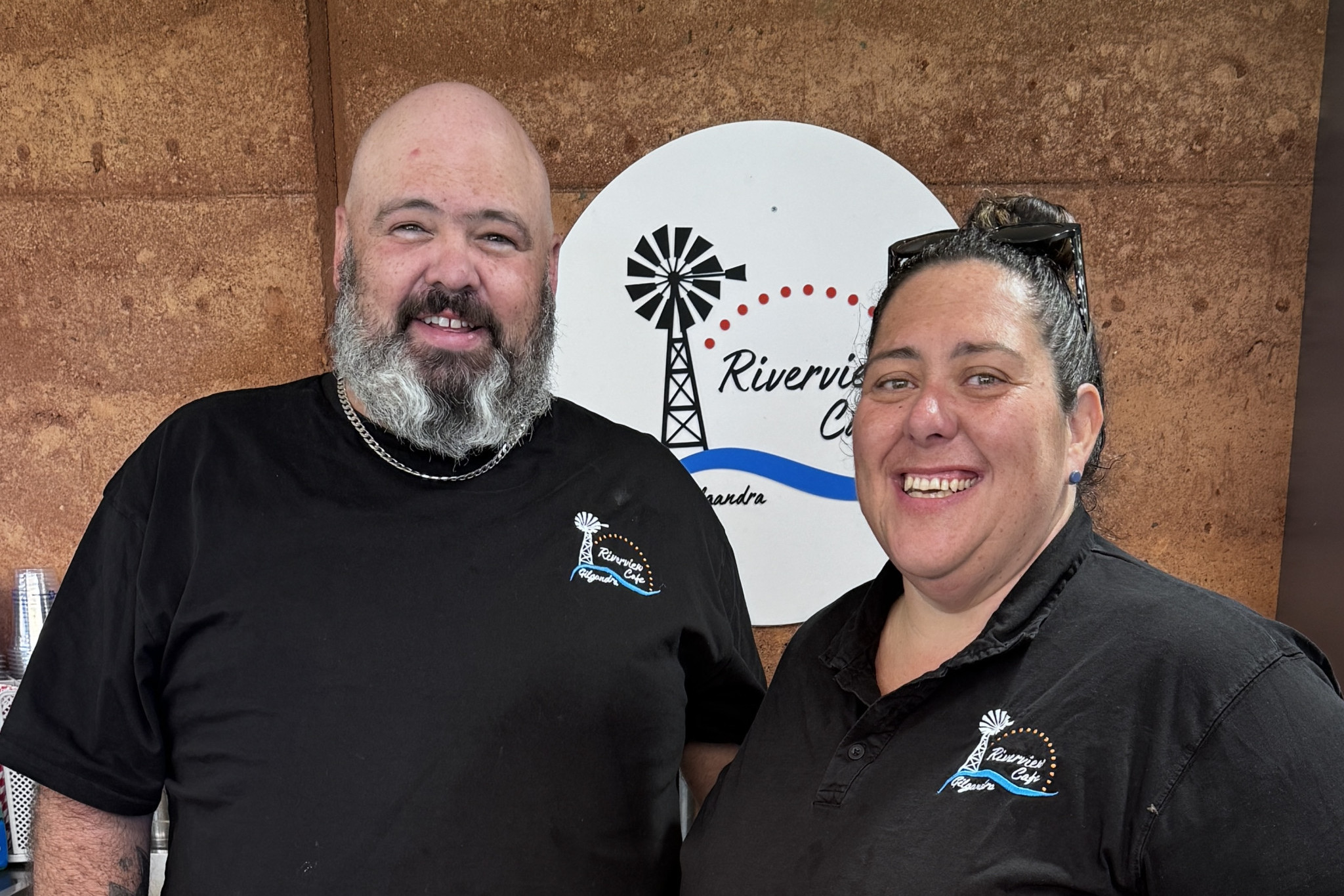 Glenn and Kaela are looking forward to welcoming patrons to their new Sunday Breakfast service at Riverview Cafe. Photo supplied.