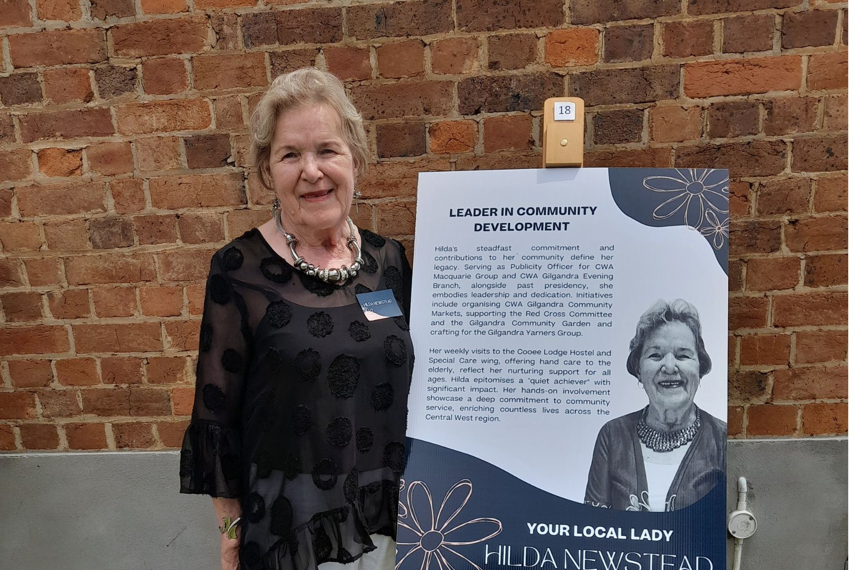 Gilgandra’s Hilda Newstead was recognised as a community development leader at an International Women’s Day event held in Dubbo. Photo contributed.