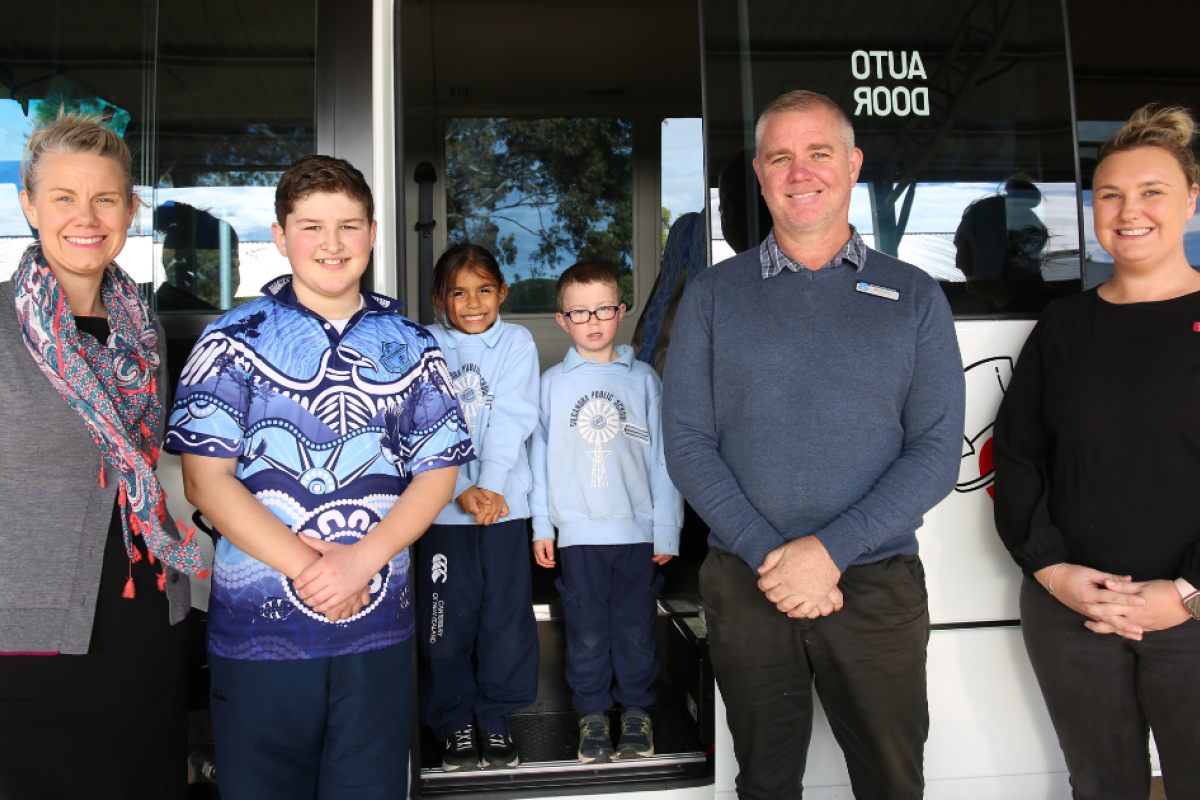 Chair of the Community Bank, Julie Prout said the bank board and staff were happy for the primary school to have the brand-new coach.