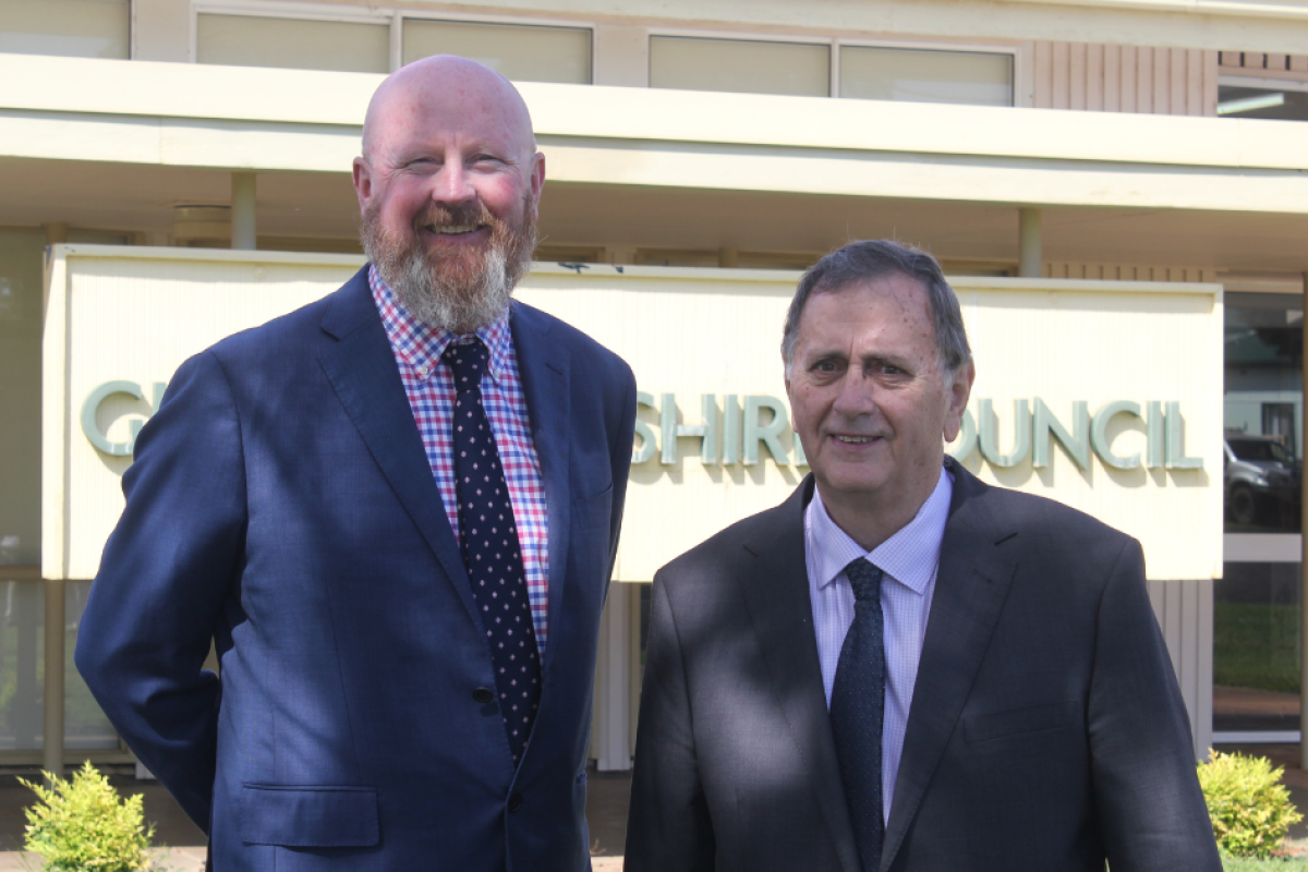 Returning deputy mayor Ashley Walker with returning mayor Doug Batten. Photo by The Gilgandra Weekly: Nicholas Croker.