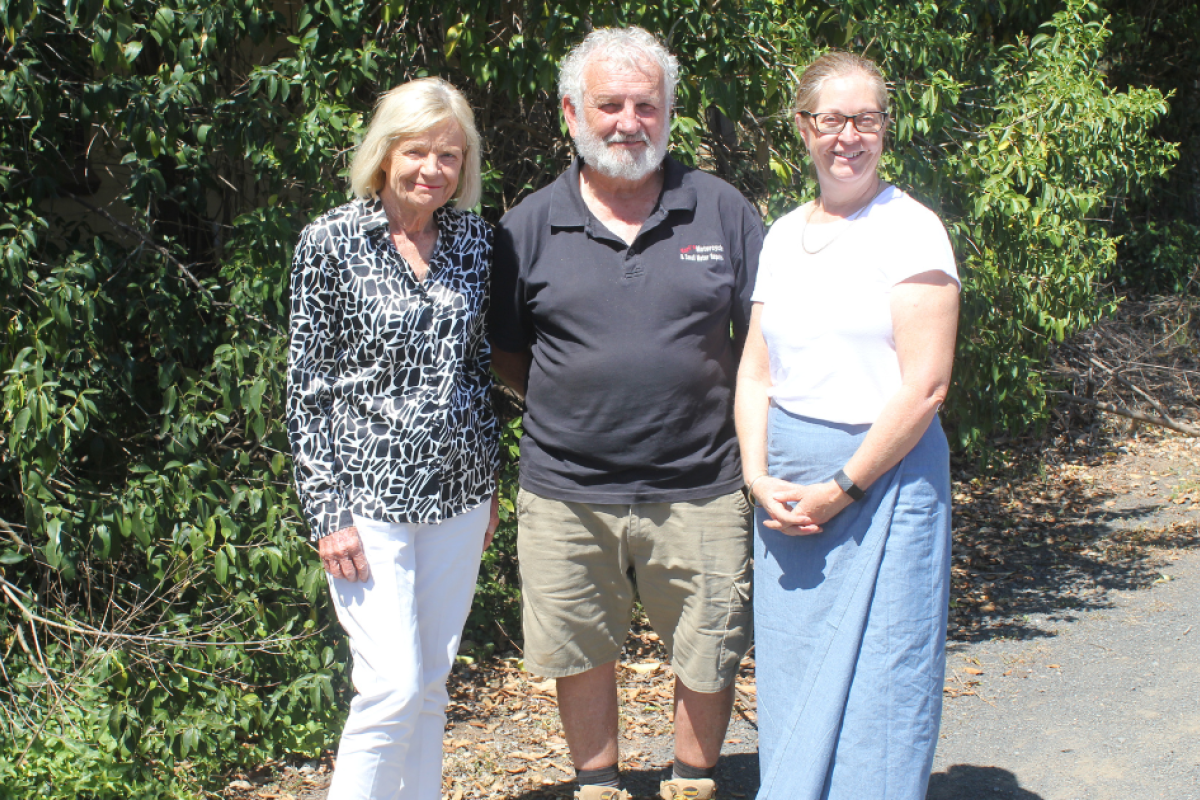 Gilgandra and District Country Education Foundation’s chairperson Joan Staggs, treasurer Bryson Luff, and secretary Meredith Schier, are looking foward to supporting students in 2025. Photo by The Gilgandra Weekly: Nicholas Croker.