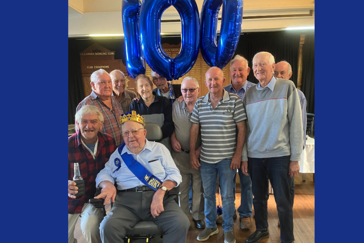 Blue Milgate pictured with some of his very good friends on the weekend. Photos supplied.
