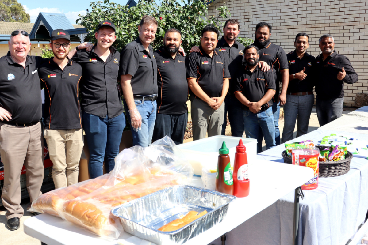 The Ultra team getting set up for a big day of giveaways last week - Dallas, Jason, Richard, Dimitry, Avi, Puneet, Troy, Abby, Chandhu, Raavi, and Sudha. Photo By The Gilgandra Weekly: Sharon Bonthuys.