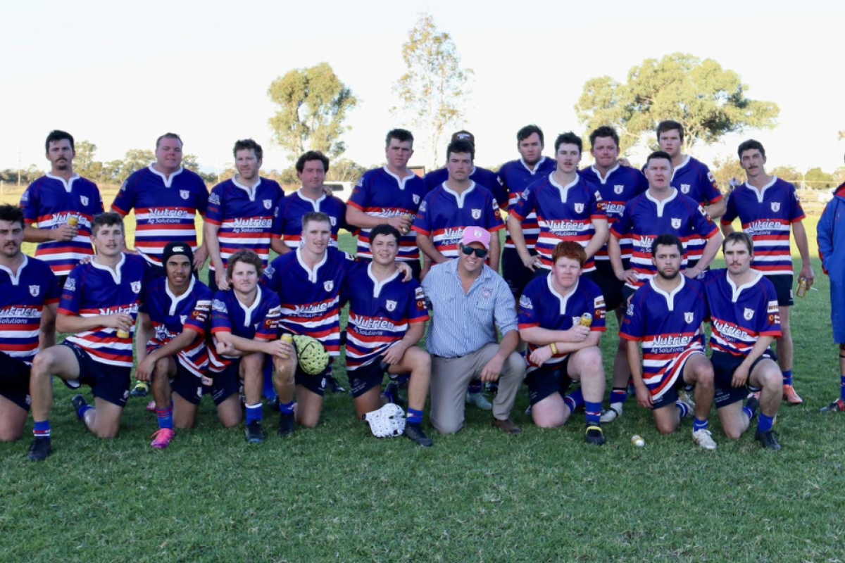 The Gulargambone Galahs after their 24-10 loss to Coonamble in Western Plains Rugby Union on Saturday, May 24. Photos supplied.