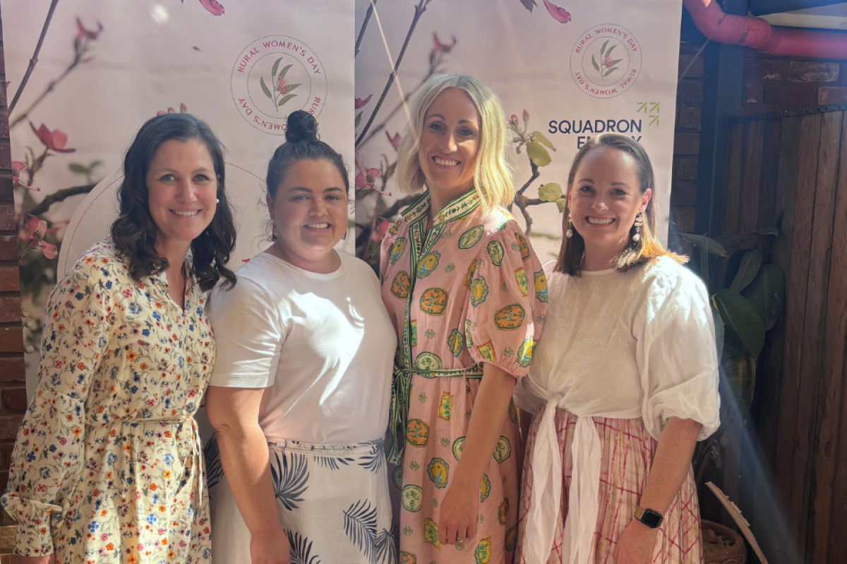 Event MC Jen McCutcheon with Rural Women’s Day founder Jackie Elliot, and guest speakers Emily Stanton (The Nyngan Hotel) and Camilla Herbig Rural Adversity Mental Health Program. Photo by The Gilgandra Weekly: Lucie Peart.