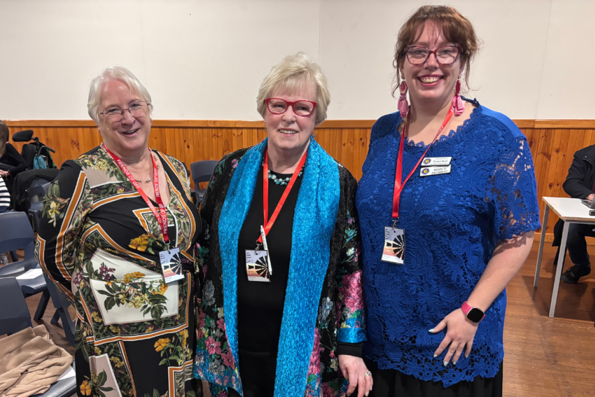 Country Women’s Association of NSW state president Joy Beames, with festival director Sue Armstrong, and Gilgandra Evening Branch CWA president Jessica Reed.