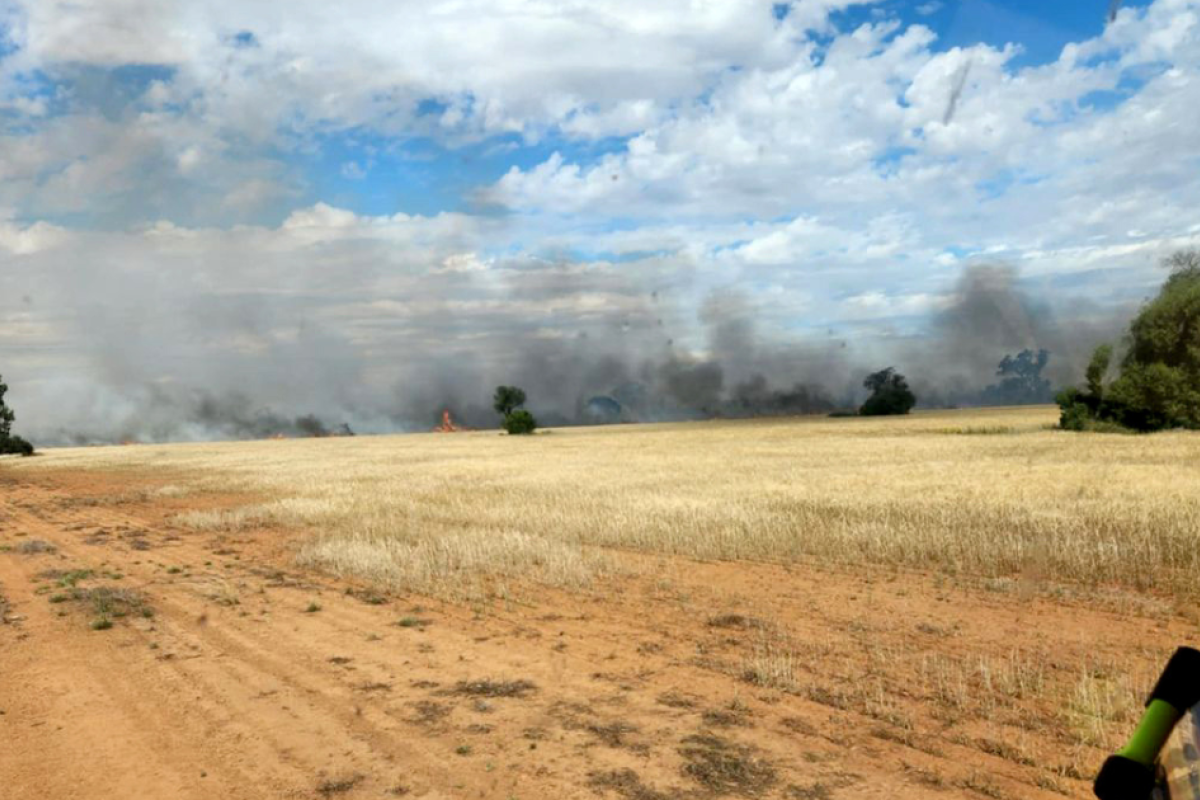 Landholders are urged to remain bush fire vigilant this harvest season. Photo contributed.