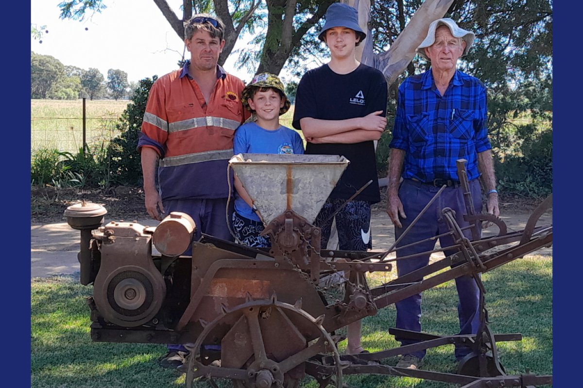 Five generations of Chaters have used The Planet Walk Behind Garden Tractor. Photos supplied.