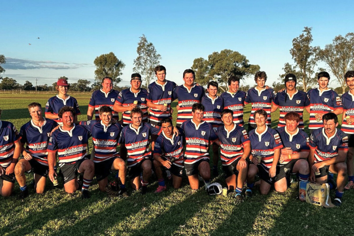 The Gulargambone tried hard but went down 38-5 to Walgett on Saturday. Photo supplied.