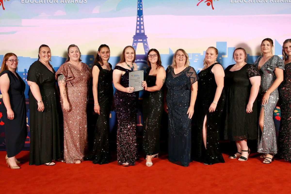 Gilgandra Preschool staff attended the NSW Excellence in Early Childhood Awards gala dinner in Sydney recently, taking home two awards. Photo supplied.