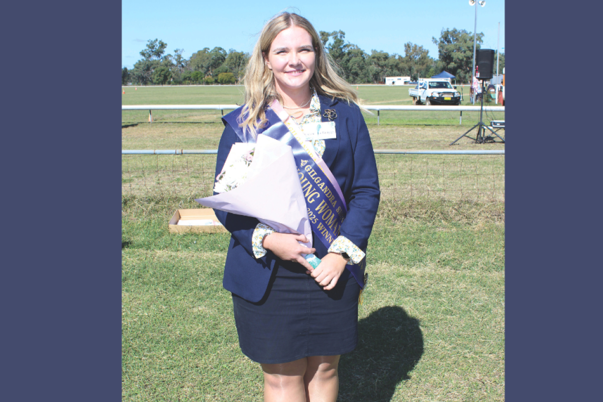 2025 Gilgandra Show Young Woman, Georgia Briggs. Photo by The Gilgandra Weekly: Lucie Peart.